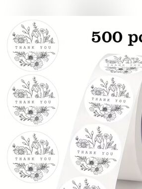 500 pieces/1 roll Thank you stickers